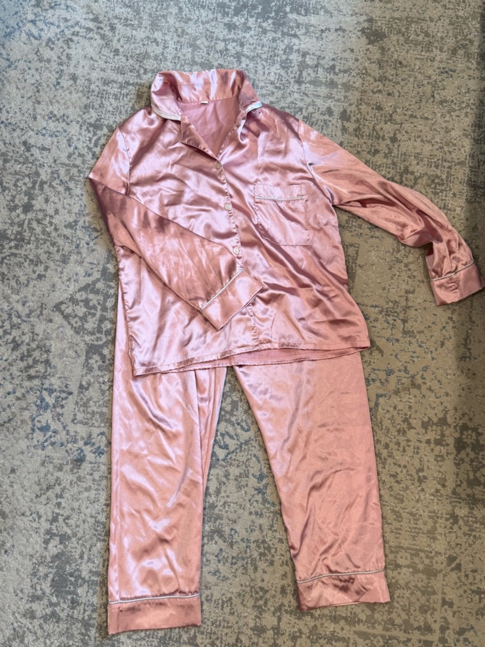 Light Pink Satin PJs